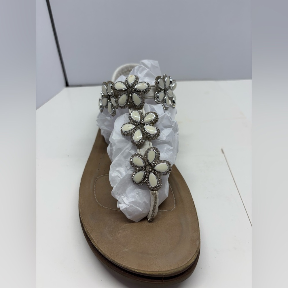 3/$15 Andiamo Floral Rhinestone Sandals